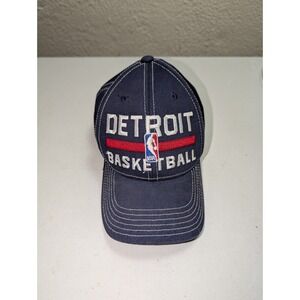 Detroit Pistons Hat Adidas Basketball Blue Strapback Youth One Size